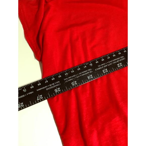 PIKO 1988 Bright Red Bamboo Blend Top Small – Minimalist, Relaxed, Versatile - Picture 6 of 7